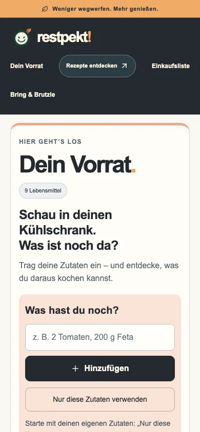RESTPEKT! – Smartphoneansicht